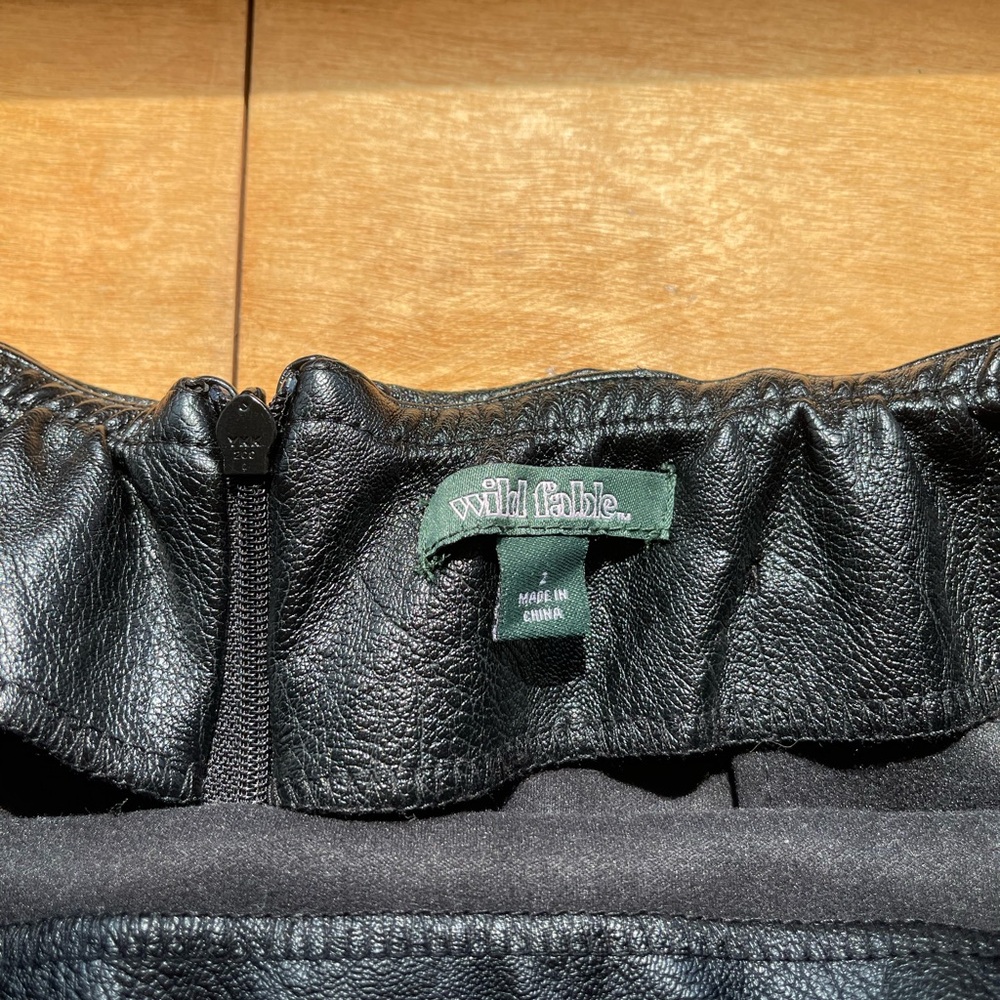 Wild Fable Black Leather Skirt - Picture 2 of 4